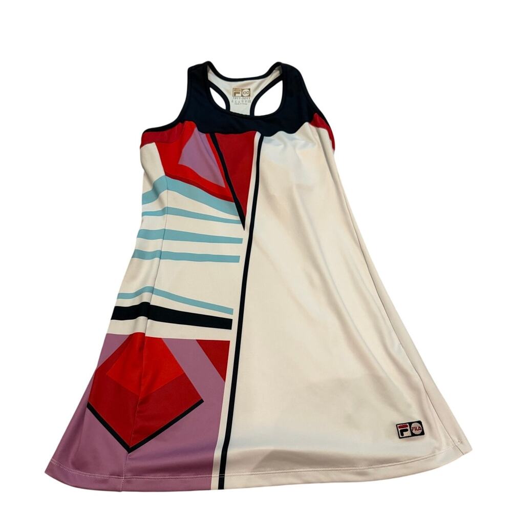 FILA 100th Anniversary Centenary Tennis Dress Med 1911-2011 Geometric Colorblock